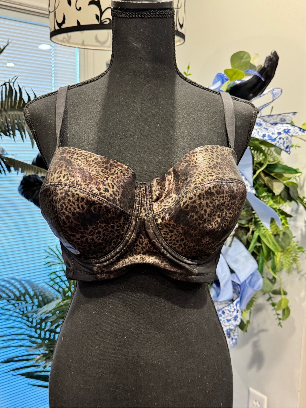 Leopard Print Figleaves Curve Underwire Bra - Black/Brown